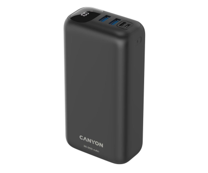 Powerbank CANYON PB-301 LED 30000 mAh PD 20W QC 3.0 Czarny CNE-CPB301B